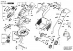 Bosch 3 600 H81 K02 ROTAK 43 LI Lawnmower Spare Parts